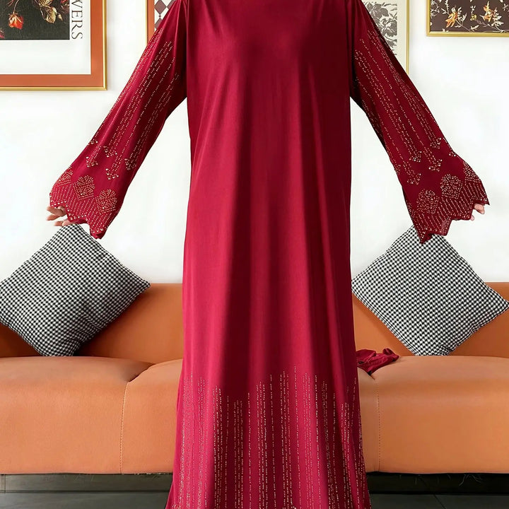 Two Piece Set Hijab Prayer Clothes Muslim Abaya Set Women Prayer Garment Dress Hijab Long Khimar Long Dress Sets Islamic Ramadan