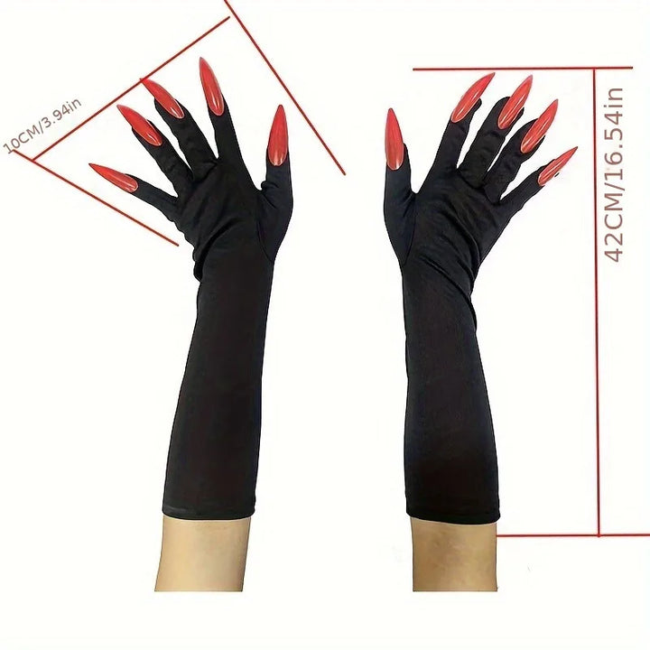 Halloween Funny Claw Gloves - Horror Long Nail Design, Suitable for Role Playing, Party Dress Up, and Thriller Performances