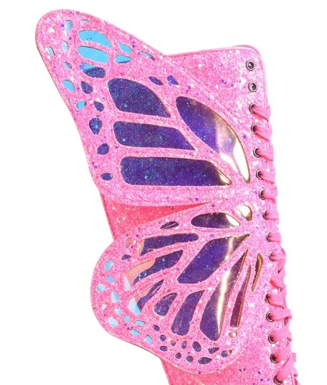 Butterfly Wings Bling Shoes Decorations Women Boots Decor