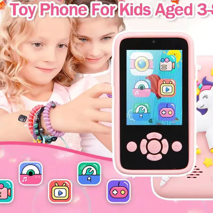 Children Phone Toys Camera Mp3 Music Player Puzzle Games Tooddler Educational Leaning Toys Kids for Girls Boys Birthday Gifts