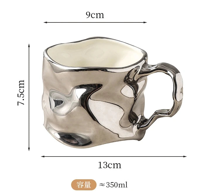 Irregular Ceramic Mugs Creative Coffee Cups Couple's Home Cups Ceramic Mugs Living Room Drinking Utensils Ceramic Mugs Gifts