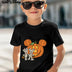 Halloween T-Shirt for Kids Mickey & Minnie Mouse Mummy Design  Cotton Breathable Casual Crew Neck Short Sleeve Everyday Wear