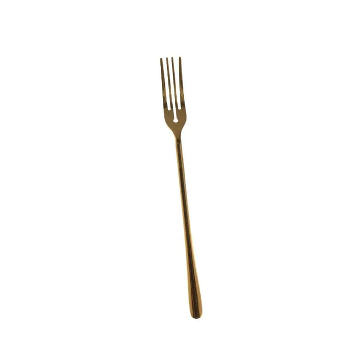 Kitchen Utensils Long Handle Stainless Steel Dessert Fork Silver/gold Korean Dinner Fork Four Tine Fruit Forks Restaurant