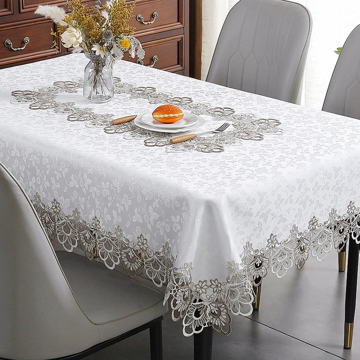 Elegance for Every Occasion
This white floral lace embroidered tablecloth adds a touch of sophistication to any setting. Waterproof, versatile, and perfect for dining tables, weddings, or home décor. ✨🍽️