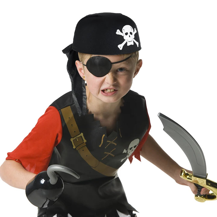Halloween Pirate Hat Cap Decoration Kids Adult Masquerade Captain Headscarf Cosplay Costume Props Halloween Party Decoration