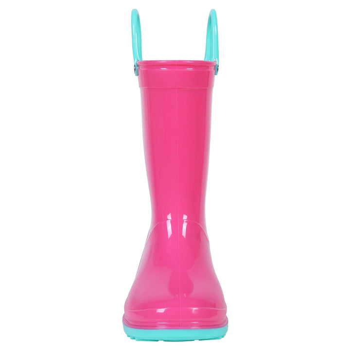 Kidmi Children Rain Boots Girls And Boys Outdoor Non-slip Rubber Rain Shoes Cute Easy Clean Kids Waterproof Boots With Handles