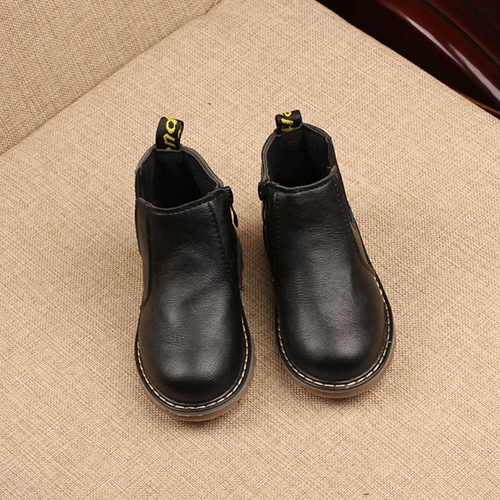 Retro Style Children Boots 2023 Autumn Winter Fashion Kids Solid Casual Cotton Shoes for Toddler Boys Girls Leather Boots