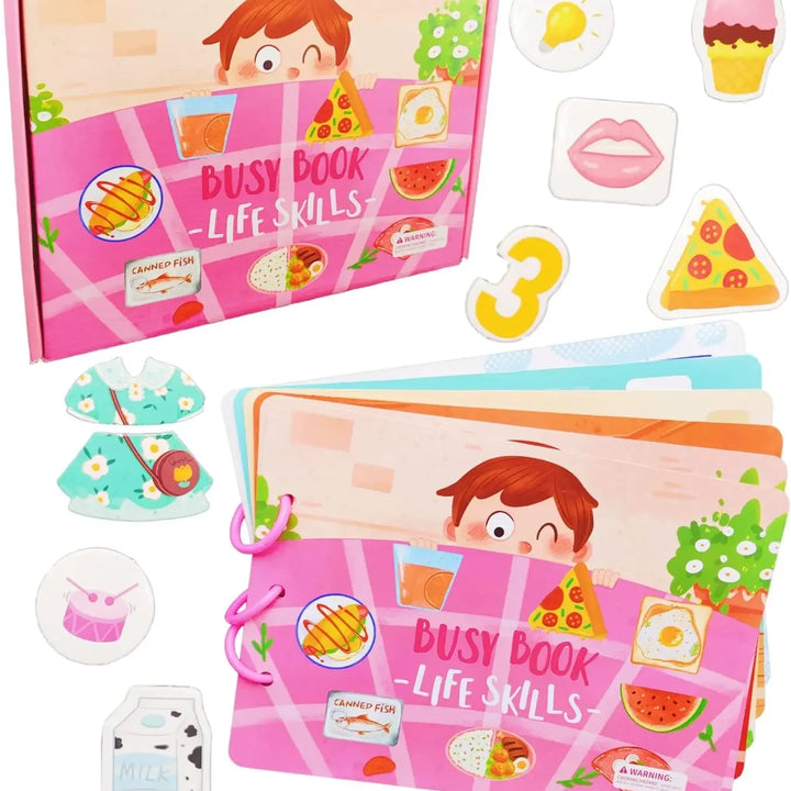 Montessori Busy Book for Kids Sticker Quiet Book Baby Early Educational Toy toddlers Matching Puzzles Game Learning Toys Gifts