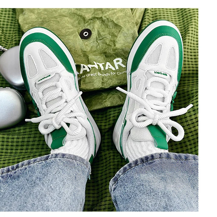 Men Platform Vulcanized Shoes New Fashion Increased Thick Sole Breathable Casual Wear Resistant Casual Sports Shoes for Men