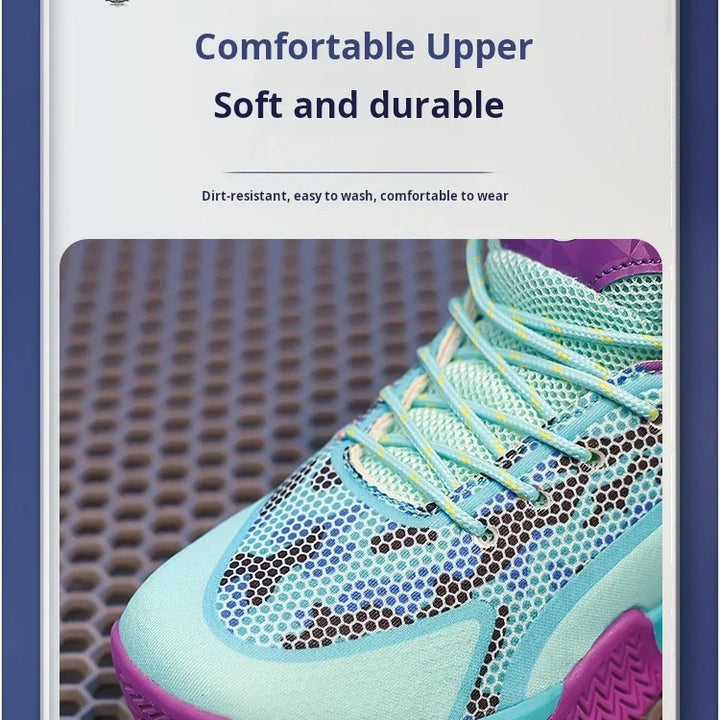 Basketball Shoes Big Kid Non Slip High-top Sport Training Sneakers Childrens Lightweight Outdoor Basketball Boots for Boy Yout