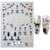Halloween Nail Art Stickers Cute Halloween Nail Decals Self-Adhesive Ghost Pumpkin Bat Cat Skull Holiday Designs Nail Supplies
