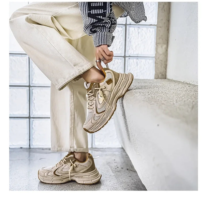 Shoes for Men 2025 New Trendy Fashion Versatile Breathable Thick Bottom Comfortable Sports and Leisure Low Top Sneakers Men