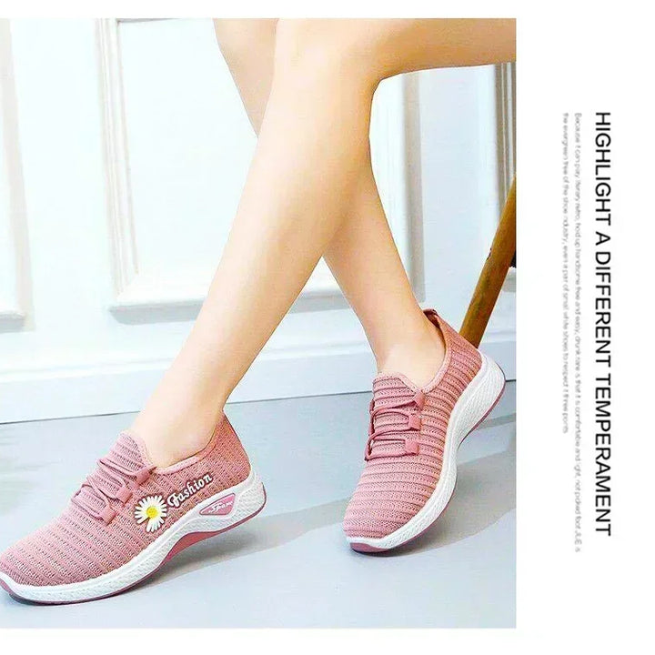Adult sneakers, women's light running shoes, net shoes, comfortable soft soled sneakers, women's breathable casual single shoes
