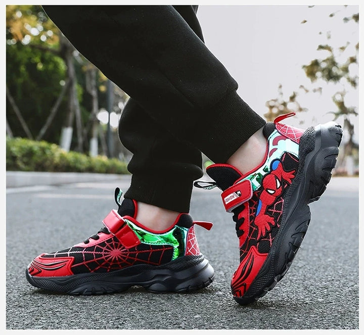 Kids Sneakers Boys Tennis Shoes Comfortable Mesh Shoes Lightweight Outdoor Children's Sports Walking Black Blue Shoes Size 27-37