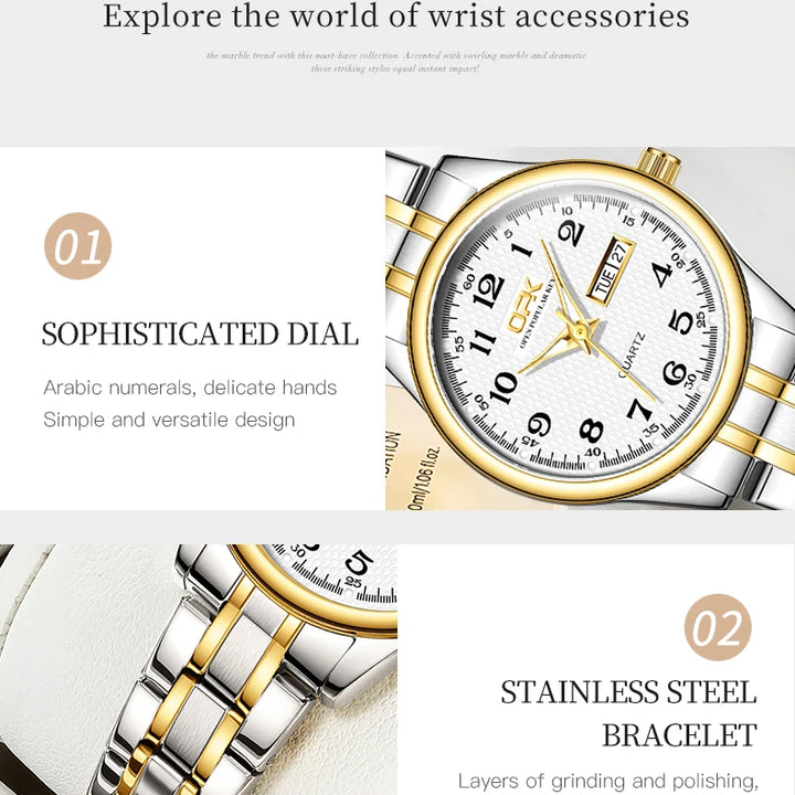OPK 8110 Watch For Women Quartz Watch Waterproof Classic Luxury Brand Ladies Watch Stainless Steel Strap Watches Reloj Mujer
