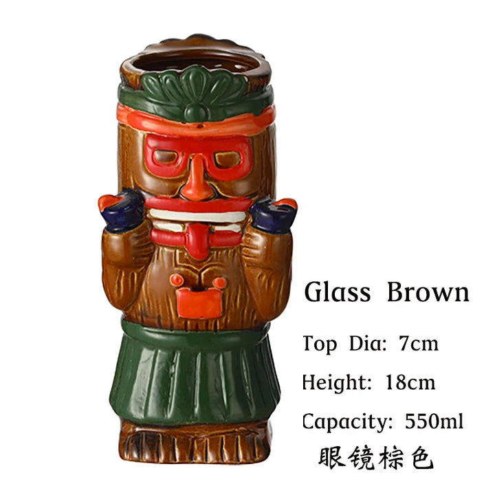 Hawaii Tiki Mugs Cocktail Cup Beer Beverage Mug Wine Mug Ceramic Tiki Mugs