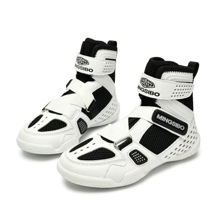 High-top  Boxing Shoes Designed For Children wrestling Shoes Breathable and Comfortable Children's Fight Boots30-38