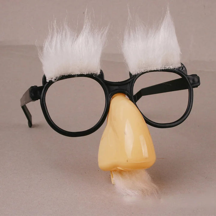 Halloween Novelty Fake Mask Cute Black Big Nose Funny Glasses Mustache Eyebrow For Halloween Party Decor Tricky Costume Props