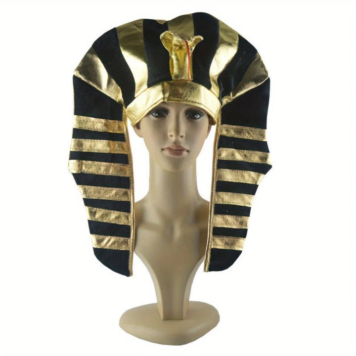 Halloween Party Hats: Egyptian Golden Pharaoh Hats Cosplay Snake - Head Hats