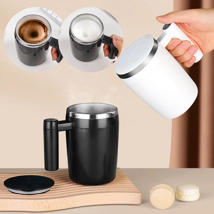 New Automatic Stirring Magnetic Mug Creative Stainless Steel Electric Smart Mixer Coffee Milk Mixing Cup Water Bottle Mark Cup