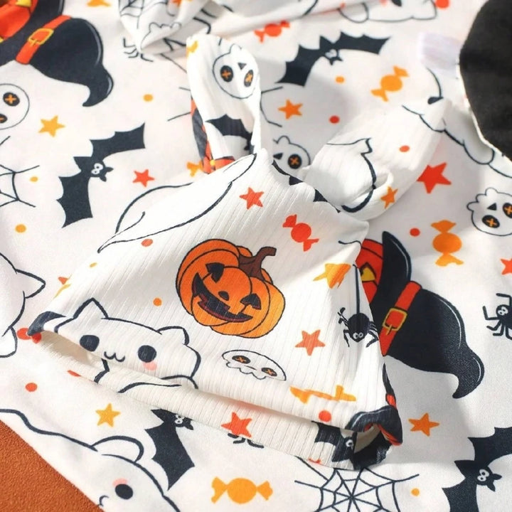 Baby Photography Props Halloween Themed Outfit Pumpkin Printed Costume for Baby