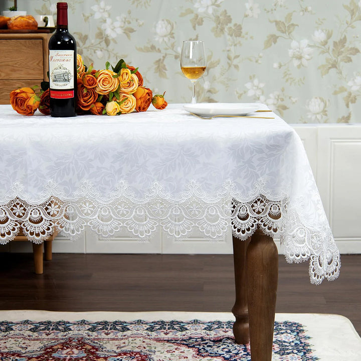 Elegance for Every Occasion
This white floral lace embroidered tablecloth adds a touch of sophistication to any setting. Waterproof, versatile, and perfect for dining tables, weddings, or home décor. ✨🍽️