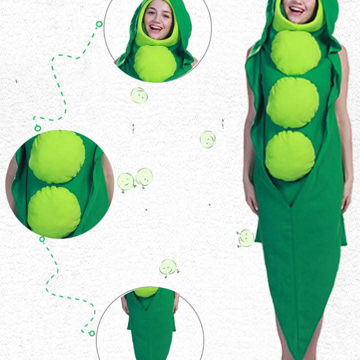 Halloween Adult Funny Cosplay Fruit Vegetable Costume Banana Carnival Dress Up Outfit Couple Party Purim Fancy Dress Stage Show