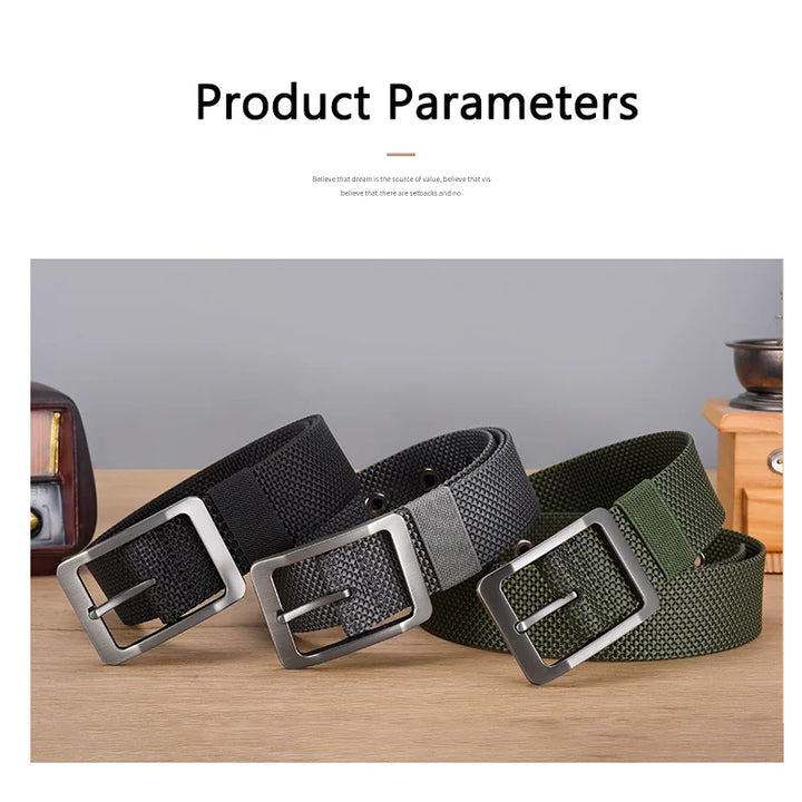 Men Belts Canvas Nylon Webbing Tactical Belt Fashion Casual Designer Unisex Belts High Quality Sports Belt