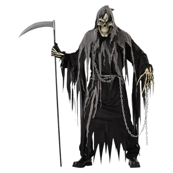 Halloween skeleton ghost cosplay costume adult horror death god costume cosplay robe costume cosplay fancy costume