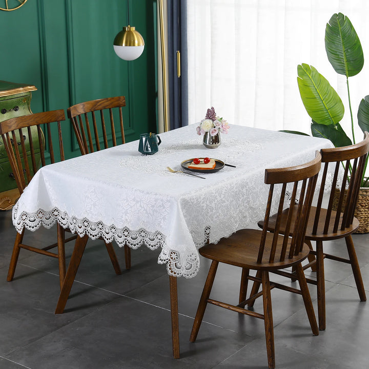 Elegance for Every Occasion
This white floral lace embroidered tablecloth adds a touch of sophistication to any setting. Waterproof, versatile, and perfect for dining tables, weddings, or home décor. ✨🍽️