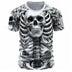 Halloween Skeleton Pattern T Shirt For Men Funny Skull 3D Printed T-Shirts Summer Oversized Short Sleeve Tees Round Neck Tops