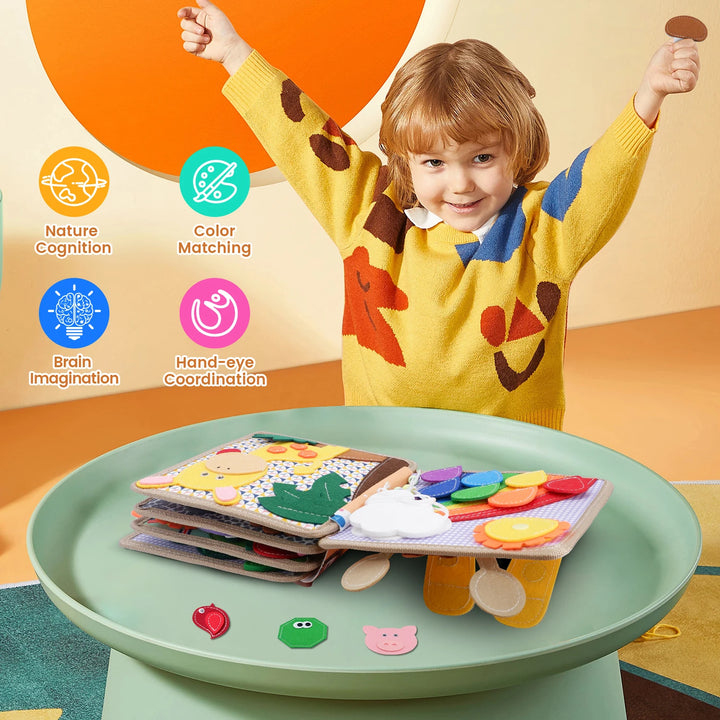 Baby Toy Soft 3D Cloth Book First Book Montessori Infant Early color Cognitive Educational Toys Learning Basic Life Skills Toys
