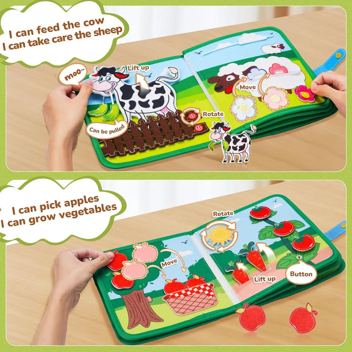 Baby Toy Soft 3D Cloth Book First Book Montessori Infant Early color Cognitive Educational Toys Learning Basic Life Skills Toys