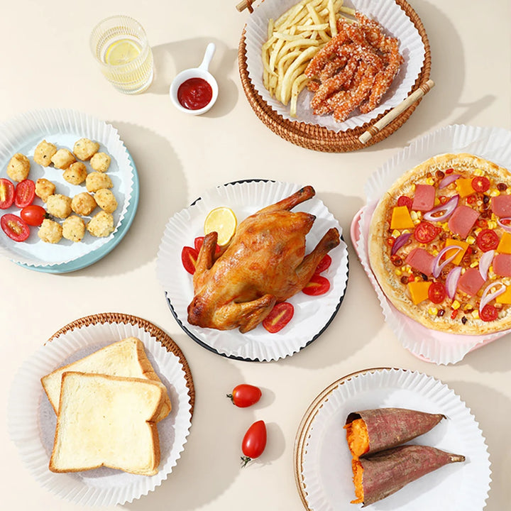 🍽️ Mess-Free Air Frying Made Easy!
🔥 50/100pcs Non-Stick Air Fryer Liners – Keep your basket clean, no scrubbing needed!
✅ Heat-resistant, grease-proof & food-safe
🧁 Perfect for baking, roasting & more
Fits most round air fryers – just use & toss!