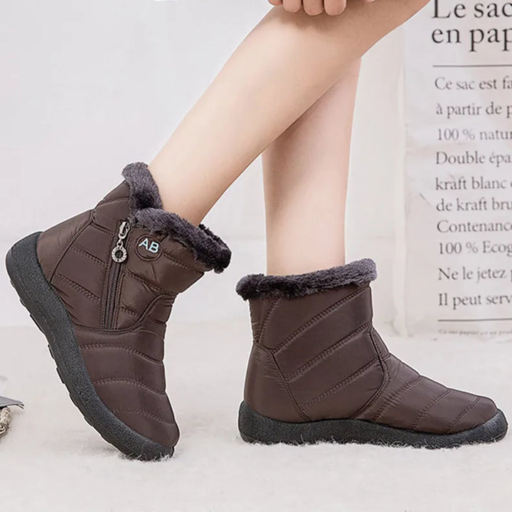 Women's Boots Women's Ankle Boots With Fur Winter Shoes Women Low Heels Winter Boots Snow Waterproof Botas Mujer Winter Footwear