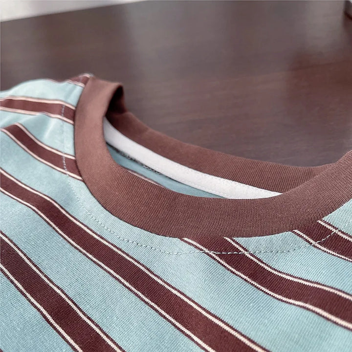 Kids Boys Striped Clothes Sets Baby Tee Shirt + Pants Infant Toddler Children Wear T-shirt + Shorts Outfits Suits 1-4 Years