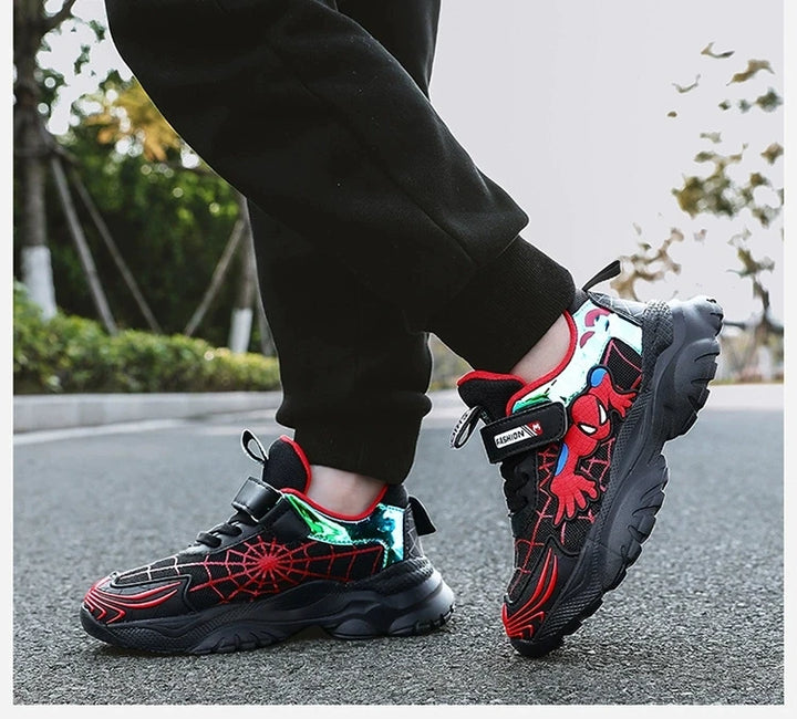 Kids Sneakers Boys Tennis Shoes Comfortable Mesh Shoes Lightweight Outdoor Children's Sports Walking Black Blue Shoes Size 27-37