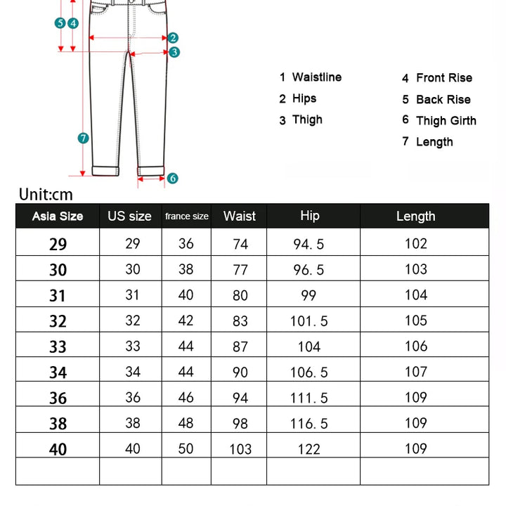 Wthinlee New Business Men's Jeans Casual Straight Stretch Fashion Classic Blue Black Work Denim Trousers Male Brand Clothing