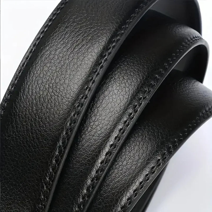 Men Belts Automatic Buckle Belt PU Leather High Quality For Men Leather Strap Casual For Jeans