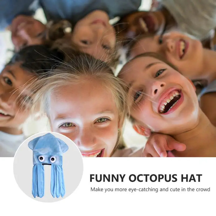 Halloween Octopus Hat Hood Funny Hat Couple Children Adult Crazy Party Hats Animal Hat Japanese Birthday Creative Gift Headdress