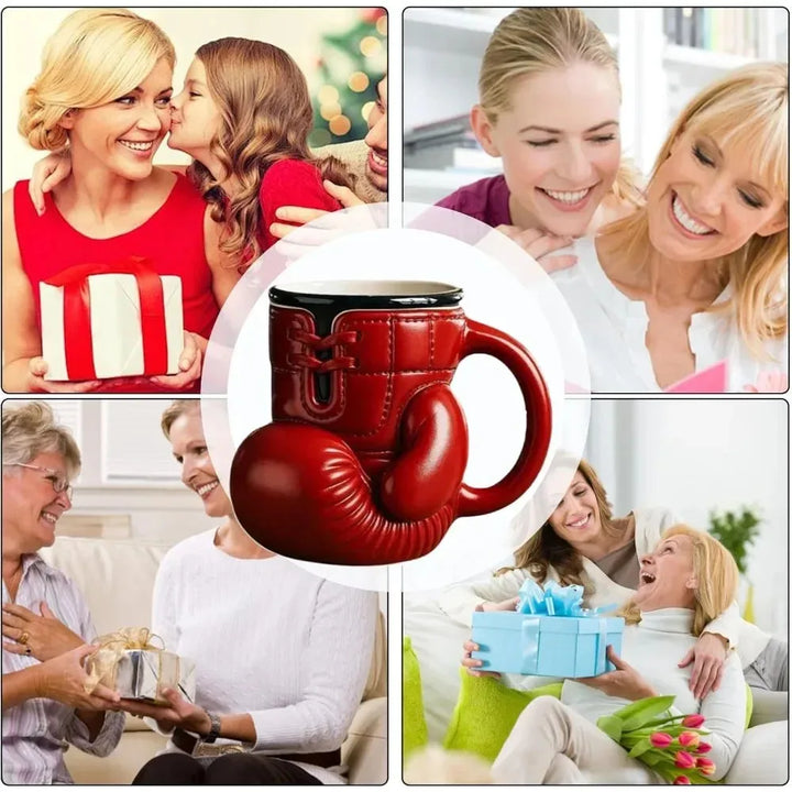 Boxing Glove Mug Sports Themed Mugs Funny Water Cup Coffee Desktop Container Kitchen Drinkware with Handle Creative Home Gifts