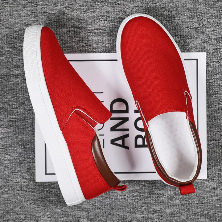New Casual  Sneaker Canvas Boys Fashion Slip-on Vulcanized Flat