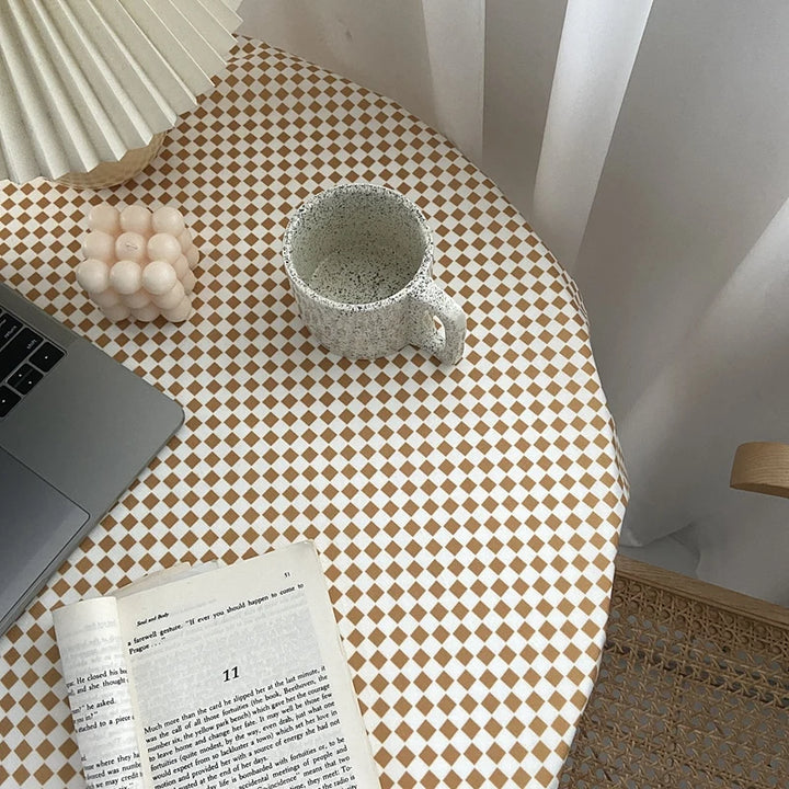 Dustproof Plaid Table Cloth Korean Tablecloth Simple Dining Desk Cover Rectangle Photo Background Cloth Living Room Decor 식탁보