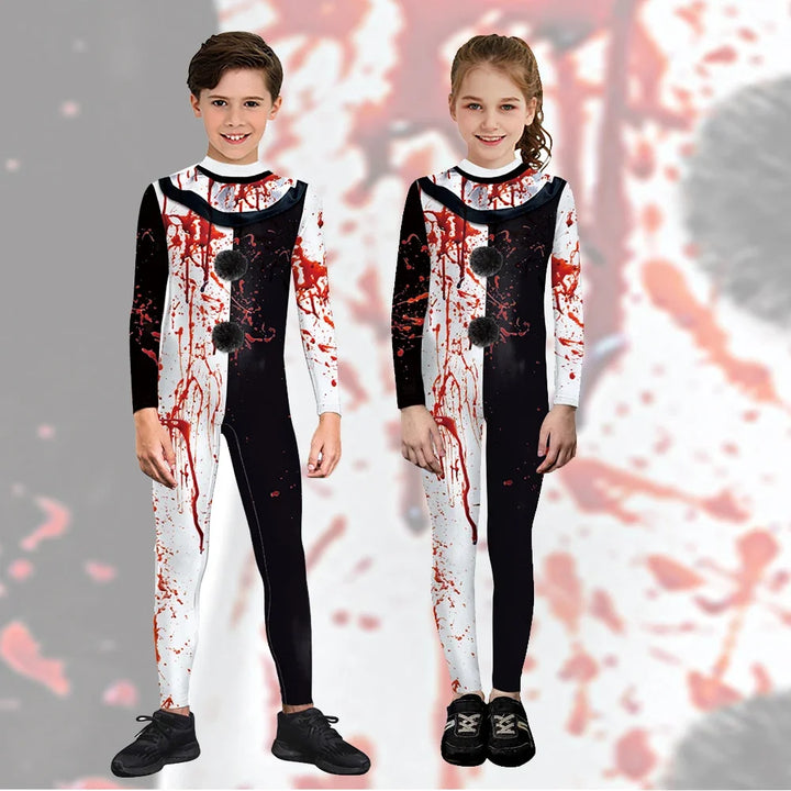 Kids Blood Horror 3D Print Bodysuit Catsuit for Halloween & Parties
Frightfully Real!
Striking 3D blood print bodysuit Comfortable, spooky, and ready to scare! 🩸 Includes: Full-body jumpsuit
🎃 Occasions: Halloween, carnival, cosplay
👻 Scary costume!