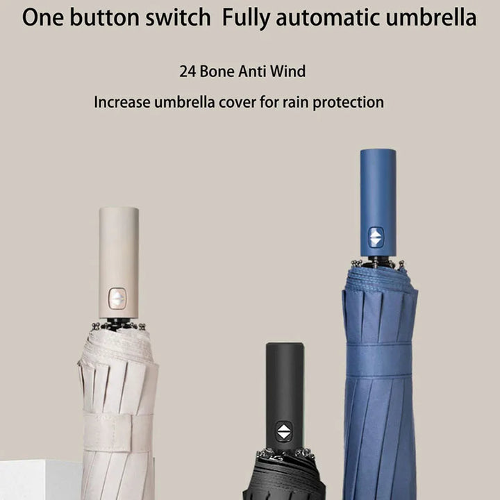 Reinforced 24-Bone Umbrella, Men's Business Strong And Durable Wind-resistant Umbrella, Anti-UV Sunscreen Umbrella Women's Sunny