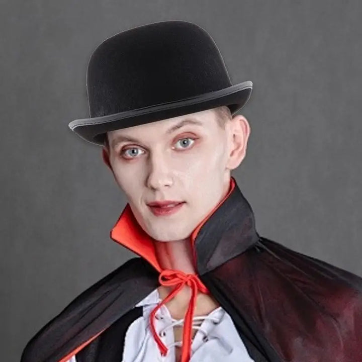 Halloween Men Women Magician Hats C ap Gentleman Jazz Hat Top Hat Black Party Bowler Hat Coachman Hat Classic Derby Hat Cosplay