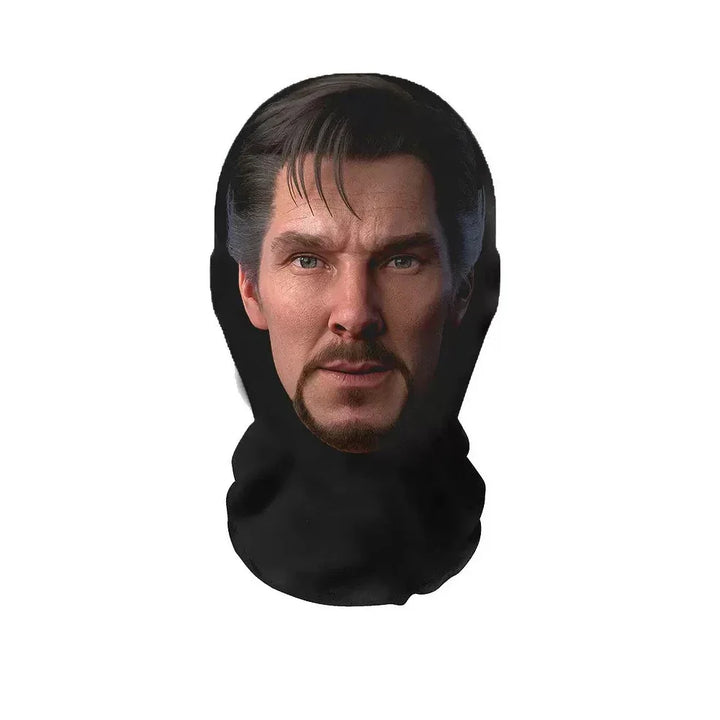 Halloween Cosplay Headwear Fashion Hip Hop Hood Hat Headgear 3D Full Face Mask Elastic Mesh Celebrity Face Mask for Party