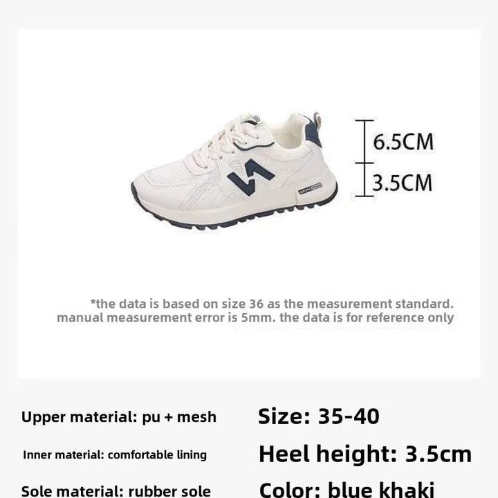 Sneakers Women's Spring and Autumn 2025 New Versatile Non-slip Casual Women's Shoes Soft Sole Lightweight Running White Shoes