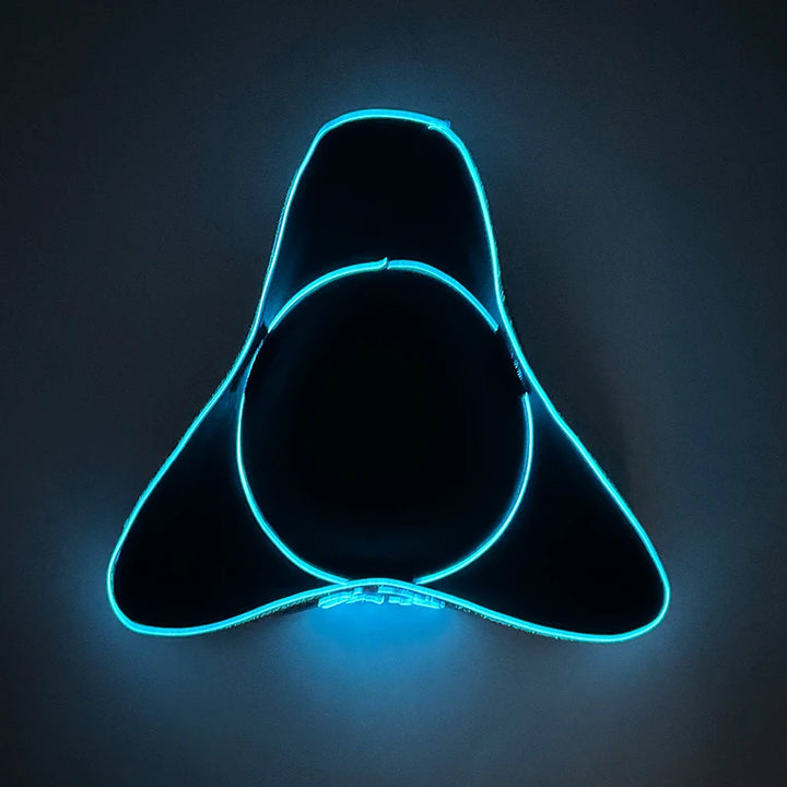 Halloween LED Light Black Pirate Hat For Adult Pirate Theme Party Glowing Cap Cosplay Costume Luminous Hat With Skull Pattern