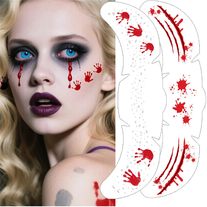 Halloween Face Tattoo Sticker Hot Stamping Freckles Makeup Radiation Fake Freckles Temporary Tattoo Stickers Face Makeup Patch